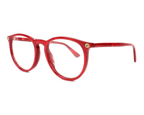 Gucci red frame glasses